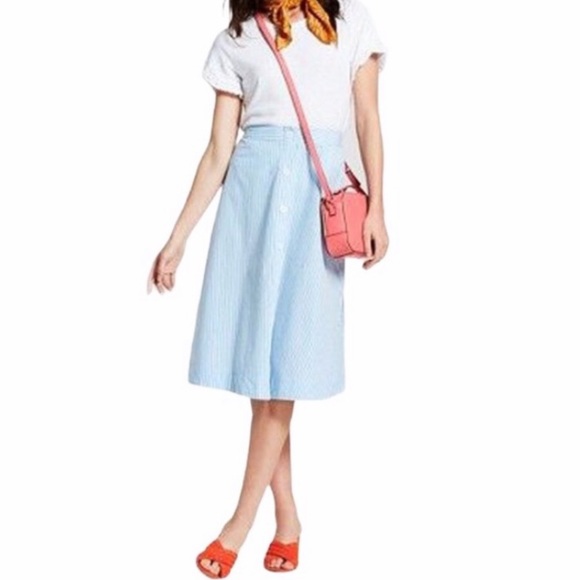 a new day Dresses & Skirts - 5/$25 🌻 A new day button striped skirt